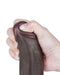 LoveToy - Dildo Met Sliding Skin Technologie - 22 cm x Ø 4,3 cm - Bruin-Laced-up.nl