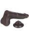 LoveToy - Dildo Met Sliding Skin Technologie - 22 cm x Ø 4,3 cm - Bruin-Laced-up.nl