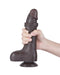 LoveToy - Dildo Met Sliding Skin Technologie - 22 cm x Ø 4,3 cm - Bruin-Laced-up.nl