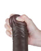 LoveToy - Dildo Met Sliding Skin Technologie - 24 cm x Ø 4,3 cm - Bruin-Laced-up.nl
