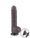 LoveToy - Dildo Met Sliding Skin Technologie - 24 cm x Ø 4,3 cm - Bruin-Laced-up.nl