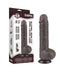 LoveToy - Dildo Met Sliding Skin Technologie - 24 cm x Ø 4,3 cm - Bruin-Laced-up.nl