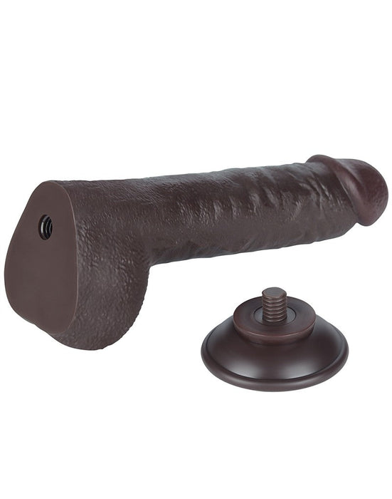 LoveToy - Dildo Met Sliding Skin Technologie - 24 cm x Ø 4,3 cm - Bruin-Laced-up.nl