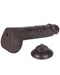 LoveToy - Dildo Met Sliding Skin Technologie - 24 cm x Ø 4,3 cm - Bruin-Laced-up.nl