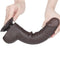 LoveToy - Dildo Met Sliding Skin Technologie - 24 cm x Ø 4,3 cm - Bruin-Laced-up.nl