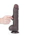 LoveToy - Dildo Met Sliding Skin Technologie - 24 cm x Ø 4,3 cm - Bruin-Laced-up.nl