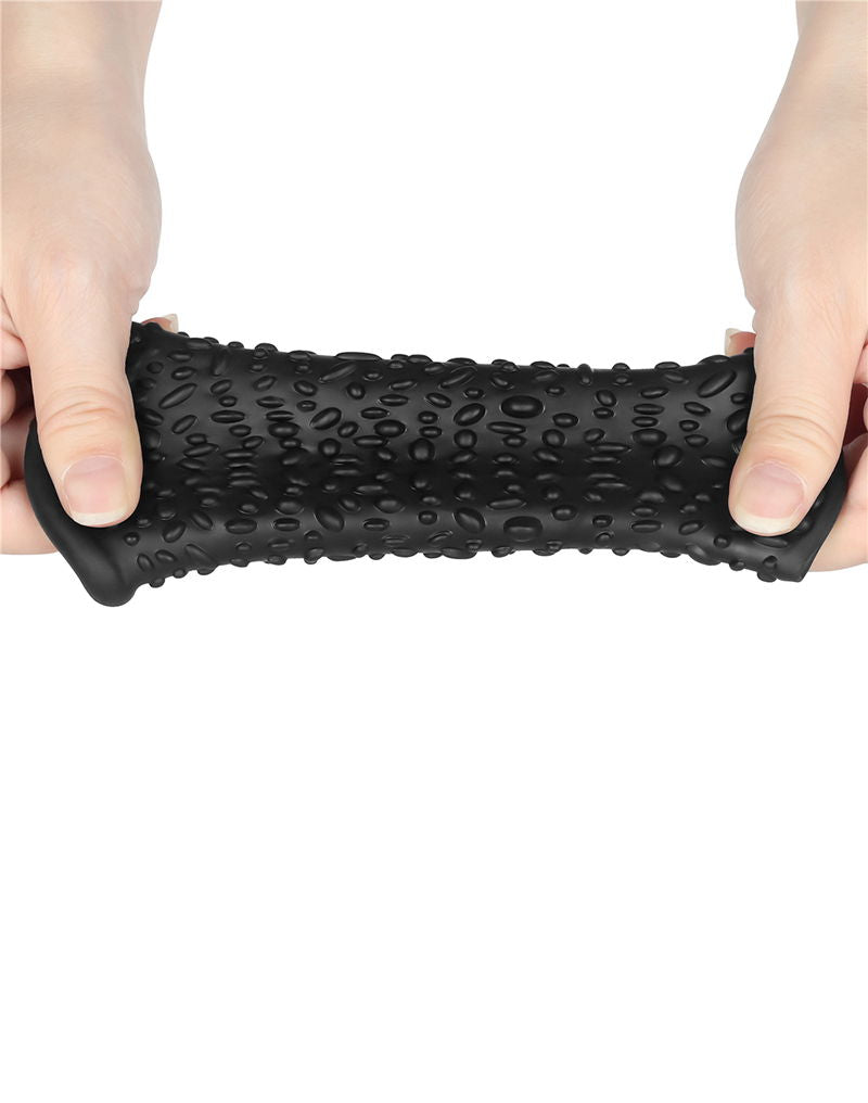 LoveToy - Drip Knights Ring - Vibrerende Penis Sleeve - Ø 3,7 cm - Zwart-Erotiekvoordeel.nl
