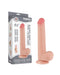 LoveToy - Dubbellaags Dildo - Glijdende Huid Dildo - Lengte 22 cm - Diameter Ø 3.7 cm - Lichte Huidskleur-Laced-up.nl