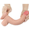 LoveToy - Dubbellaags Dildo - Glijdende Huid Dildo - Lengte 22 cm - Diameter Ø 3.7 cm - Lichte Huidskleur-Laced-up.nl