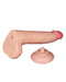 LoveToy - Dubbellaags Dildo - Glijdende huid Dildo - Lengte 20 cm - Diameter 4 cm - Lichte Huidskleur - TPE-Laced-up.nl