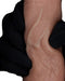 LoveToy - Dubbellaags Siliconen Dildo - 18,5 cm x Ø 3,7 cm - Bruin-Laced-up.nl