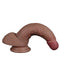 LoveToy - Dubbellaags Siliconen Dildo - 18,5 cm x Ø 3,7 cm - Bruin-Laced-up.nl