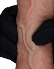LoveToy - Dubbellaags Siliconen Dildo - 19,5 cm x Ø 3,7 cm - Bruin-Laced-up.nl