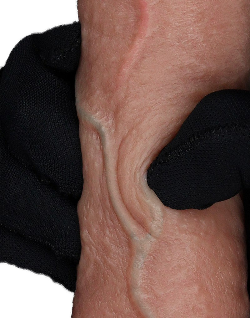 LoveToy - Dubbellaags Siliconen Dildo - 19,5 cm x Ø 3,7 cm - Bruin-Laced-up.nl
