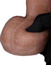 LoveToy - Dubbellaags Siliconen Dildo - 20,5 cm x Ø 4 cm - Bruin-Laced-up.nl