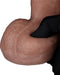 LoveToy - Dubbellaags Siliconen Dildo - 20,5 cm x Ø 4 cm - Bruin-Laced-up.nl