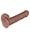 LoveToy - Dubbellaags Siliconen Dildo - 20,5 cm x Ø 4 cm - Bruin-Laced-up.nl