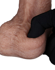 LoveToy - Dubbellaags Siliconen Dildo - 21,5 cm x Ø 4,2 cm - Bruin-Laced-up.nl
