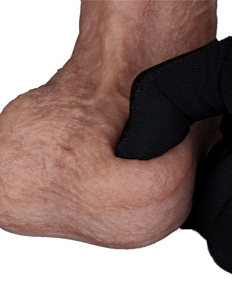 LoveToy - Dubbellaags Siliconen Dildo - 21,5 cm x Ø 4,2 cm - Bruin-Laced-up.nl