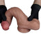 LoveToy - Dubbellaags Siliconen Dildo - 21,5 cm x Ø 4,2 cm - Bruin-Laced-up.nl