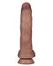 LoveToy - Dubbellaags Siliconen Dildo - 22 cm x Ø 4,2 cm - Bruin-Laced-up.nl