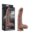 LoveToy - Dubbellaags Siliconen Dildo - 22 cm x Ø 4,2 cm - Bruin-Laced-up.nl