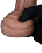 LoveToy - Dubbellaags Siliconen Dildo - 22 cm x Ø 4,2 cm - Bruin-Laced-up.nl