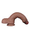 LoveToy - Dubbellaags Siliconen Dildo - 22 cm x Ø 4,2 cm - Bruin-Laced-up.nl
