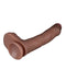 LoveToy - Dubbellaags Siliconen Dildo - 22 cm x Ø 4,2 cm - Bruin-Laced-up.nl