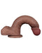 LoveToy - Dubbellaags Siliconen Dildo - 22,5 cm x Ø 4,2 cm - Bruin-Laced-up.nl