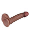 LoveToy - Dubbellaags Siliconen Dildo - 22,5 cm x Ø 4,2 cm - Bruin-Laced-up.nl