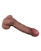LoveToy - Dubbellaags Siliconen Dildo - 22,5 cm x Ø 4,2 cm - Bruin-Laced-up.nl