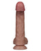 LoveToy - Dubbellaags Siliconen Dildo - 22,5 cm x Ø 4,2 cm - Bruin-Laced-up.nl
