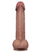LoveToy - Dubbellaags Siliconen Dildo - 22,5 cm x Ø 4,2 cm - Bruin-Laced-up.nl