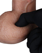 LoveToy - Dubbellaags Siliconen Dildo - 23,5 cm x Ø 4,3 cm - Bruin-Laced-up.nl