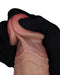LoveToy - Dubbellaags Siliconen Dildo - 23,5 cm x Ø 4,3 cm - Bruin-Laced-up.nl