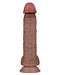 LoveToy - Dubbellaags Siliconen Dildo - 23,5 cm x Ø 4,3 cm - Bruin-Laced-up.nl