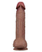 LoveToy - Dubbellaags Siliconen Dildo - 23,5 cm x Ø 4,3 cm - Bruin-Laced-up.nl