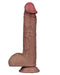 LoveToy - Dubbellaags Siliconen Dildo - 23,5 cm x Ø 4,3 cm - Bruin-Laced-up.nl