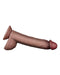 LoveToy - Dubbellaags Siliconen Dildo - 23,5 cm x Ø 4,3 cm - Bruin-Laced-up.nl