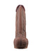 LoveToy - Dubbellaags Siliconen Dildo XXL - Lengte 33 cm - Diameter 7.6 cm - Bruin-Erotiekvoordeel.nl