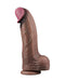 LoveToy - Dubbellaags Siliconen Dildo XXL - Lengte 33 cm - Diameter 7.6 cm - Bruin-Erotiekvoordeel.nl
