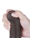 LoveToy - Dubbellaags Sliding Skin Dildo - 18,3 cm x Ø 3,5 cm - Bruin-Laced-up.nl
