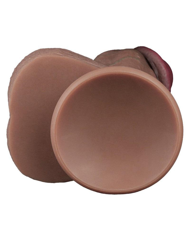 LoveToy - Gode en silicone double couche XXL - Longueur 28 cm - Diamètre 7,4 cm - Bruin-Laced-up.nl