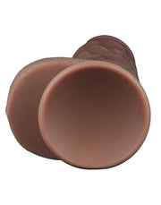 LoveToy - Dubbellaagse Siliconen Dildo XXL - Lengte 31 cm - Diameter 7.6 cm - Bruin-Erotiekvoordeel.nl
