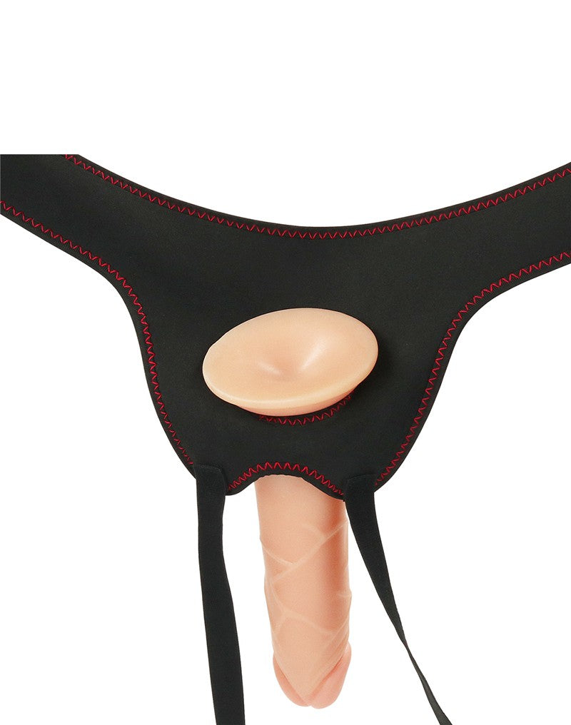 LoveToy - Easy Strap-on Set Met Dildo - 19 cm - Lichte Huidskleur-Erotiekvoordeel.nl