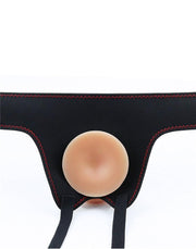 LoveToy - Easy Strap-on Set Met Dildo - 19 cm Met Balzak - Lichte Huidskleur-Erotiekvoordeel.nl