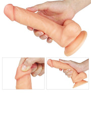 LoveToy - Easy Strap-on Set Met Dildo - 19 cm Met Balzak - Lichte Huidskleur-Erotiekvoordeel.nl