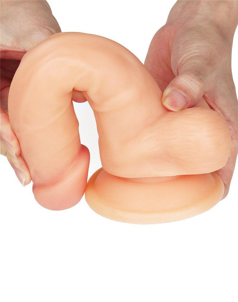 LoveToy - Easy Strap-on Set Met Dildo - 19 cm Met Balzak - Lichte Huidskleur-Erotiekvoordeel.nl