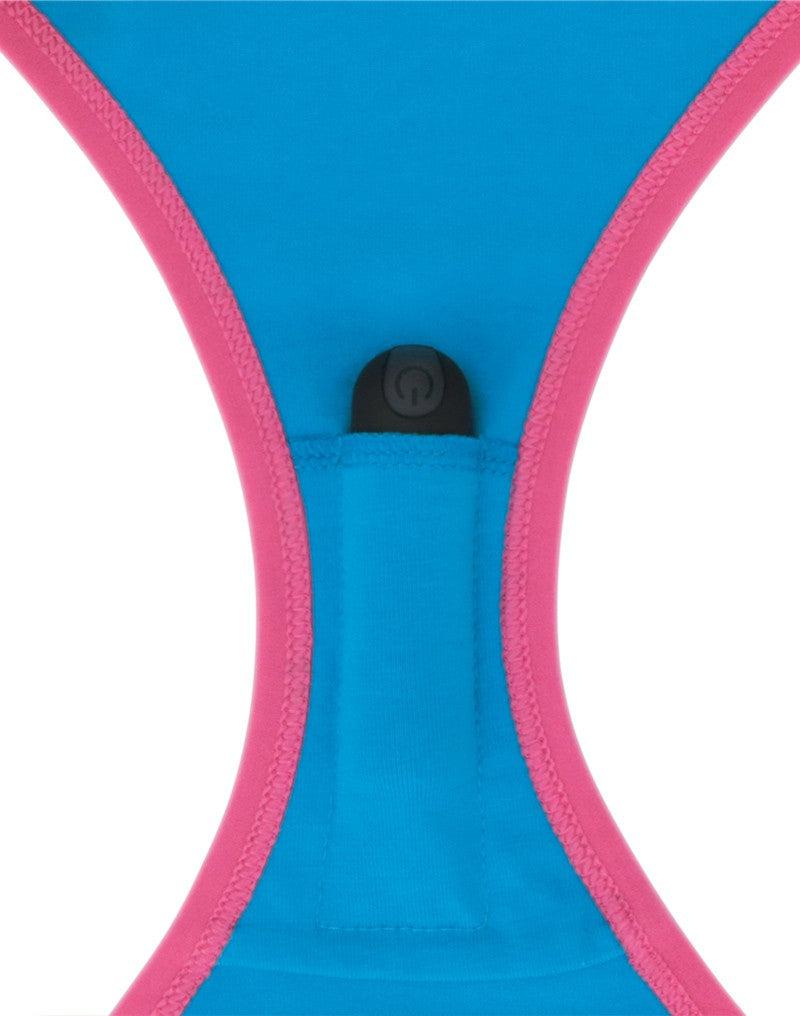 LoveToy - Getting me Wet - Bedrukt Vibrerend Sexy Slipje - Blauw-laced-up.nl